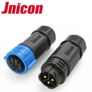 M25 3 pin cable waterproof lighting connector for 50 Amps current