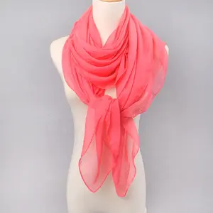 summer accessaries length and dye style cotton voile scarf
