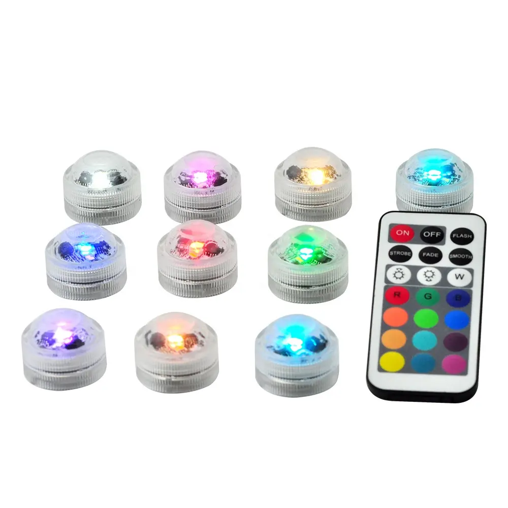 High Quality Bright Submersible 3 LED tea Light Waterproof Lamp with Battery Operated for Wedding Party Events Decoration