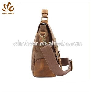 Moins cher haute capacité réglable bandoulière adolescents en cuir hommes sacs <span class=keywords><strong>de</strong></span> messager <span class=keywords><strong>de</strong></span> <span class=keywords><strong>toile</strong></span> populaire sac cartable - Product Image 6