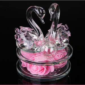 Crystal Swan Car Decoration pink Amethyst Geode Crystal Swan Birthday Wedding <strong>Memorial</strong> <strong>Gift</strong> - Product Image 1