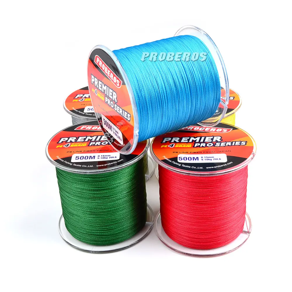 New 500M PE Braided Fishing Line 4 Strands 6-100LB Multifilament Fishing Line for Carp Fishing Saltwater Freshwater Line