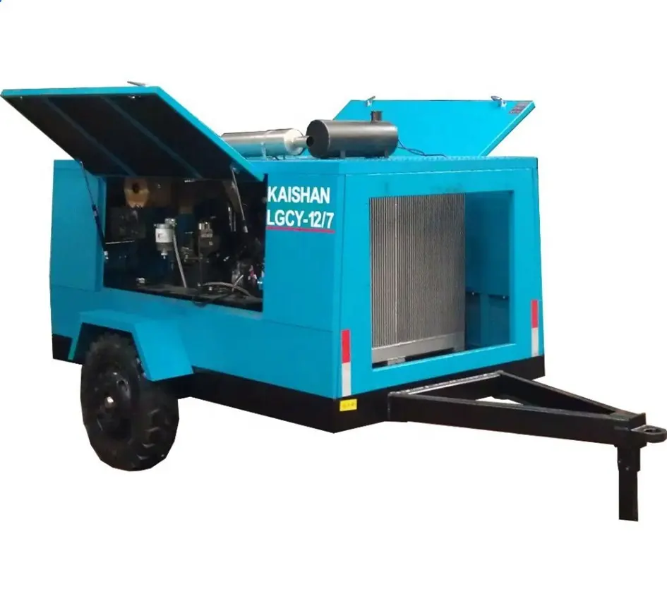 Năng động, 10 Thanh Trailer/Skid Gắn Diesel Xách Tay 145 PSI Máy Nén Khí Cho Khai Thác Mỏ, chất lượng Tốt khí trục vít máy nén