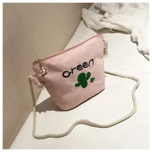 Petit sac de plage en toile pour enfants, sac fourre-tout brodé, 2019