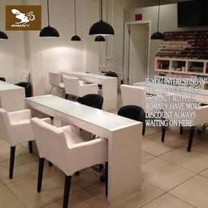 Salón barato vidrio superior mesas de manicura mesas mesa de uñas al por mayor - Product Image 4