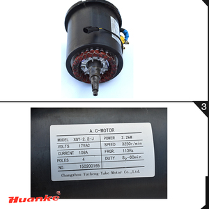 Ensemble moteur AC pour transpalette électrique WWP avec roue dentée et roulement, moteur à engrenages AC 2,2 kW 17 V - Product Image 3
