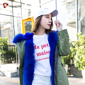 Nuovo Disegno Parka <span class=keywords><strong>Cappotto</strong></span> di Inverno Della Ragazza di Pelliccia di Volpe Hoed Lungo <span class=keywords><strong>Cappotto</strong></span> - Product Image 4