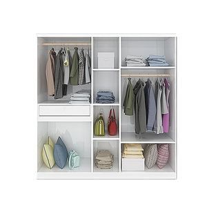 Set di Mobili per <span class=keywords><strong>Camera</strong></span> da Letto in MDF: Letto da 1,5 Metri, Armadio a 5 Ante, <span class=keywords><strong>Due</strong></span> Comodini, Toeletta con Sgabello - Product Image 3