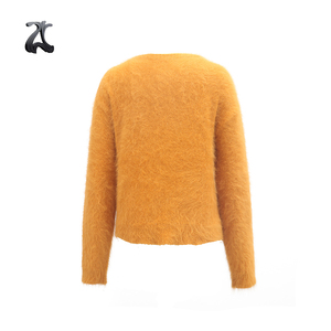 Últimos diseños suéteres de Angora abrigos nuevo diseño Sueter de piel de conejo de punto - Product Image 3