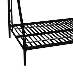 Muestra gratis de litera doble sobre futón completo de metal negro con doble fondo con doble en la parte inferior - Product Image 4