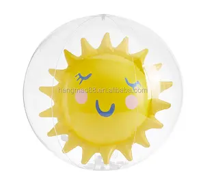 笑脸太阳里面透明球充气海滩
