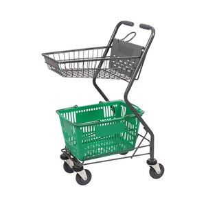 Handel assurance professionele ontwerp draagbare vouwen winkelwagen rolling vouwen winkelwagentje, gebruikt trolley mand - Product Image 2