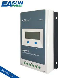 EPever-controlador Solar MPPT 40A, regulador de Panel Solar LCD de luz negra para baterías de litio y ácido de plomo de 12V y 24V