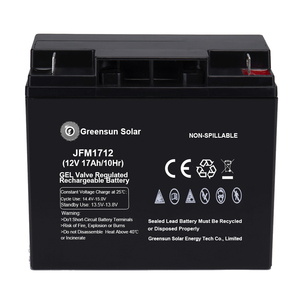 Batterie solaire Rechargeable 12V, 17ah, 20hr, faible décharge profonde, Cycle profond