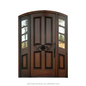 Puertas Interiores de Madera Maciza de Caoba con <span class=keywords><strong>Media</strong></span> Ventana y Aislamiento Térmico, Diseño Moderno Abatible - Product Image 1