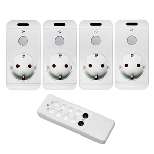 RG-01D Germany EU Type Plug RF Wireless <strong>Remote</strong> <strong>Control</strong> <strong>Socket</strong> for Household Appliances (1 <strong>Remote</strong> <strong>Control</strong>+4 <strong>Socket</strong>) - Product Image 1