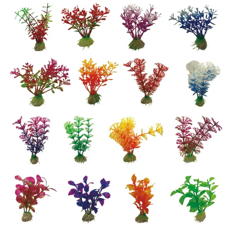 Wholesale Aquarium Fish Tank Decoration Plastic Artificial Aquarium Plants