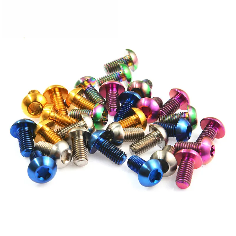 Colorful Button Head Torx Drive Titanium Screws For Motorcycle