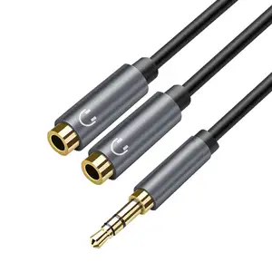 3.5mm 1 stecker auf 2 weibliche audio kabel kopfhörer kopfhörer audio splitter kabel