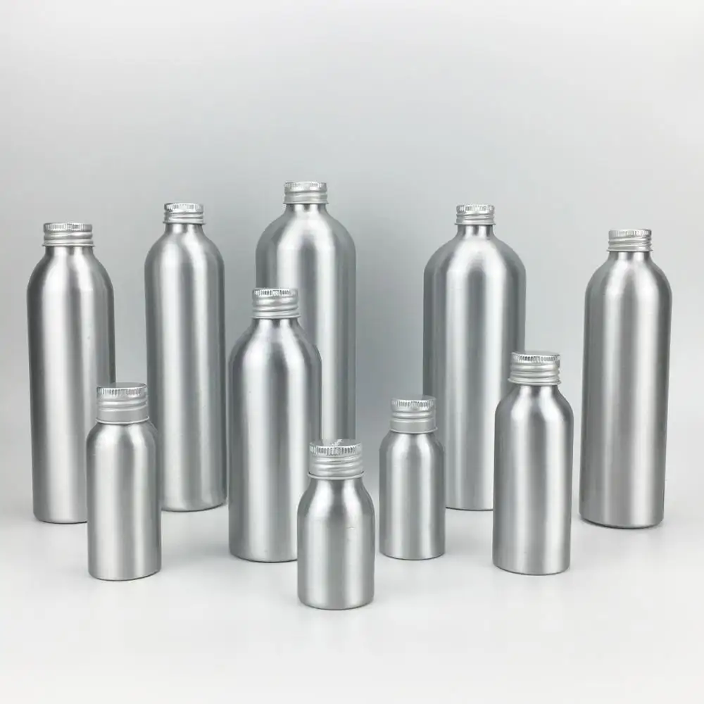 Produk Terlaris Botol Aluminium 50Ml 100Ml 200Ml 250Ml 300Ml 500Ml 600Ml 750Ml dengan Tutup Sekrup Aluminium