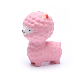 Custom color size pu foam pink spongy kawai mini rubber lamb animal toys - Product Image 1