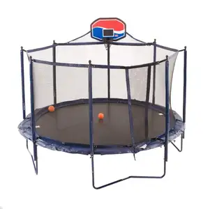 Goedkope 10ft vouwen grote ronde trampolines met basketbal hoepel