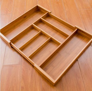 ขยายครัวลิ้นชักออแกไนเซอร์ไม้ไผ่ภาชนะถาด - Product Image 5