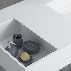 OEM <span class=keywords><strong>de</strong></span> alta calidad <span class=keywords><strong>de</strong></span> superficie sólida artificial fundición <span class=keywords><strong>de</strong></span> piedra <span class=keywords><strong>de</strong></span> <span class=keywords><strong>baño</strong></span> colgado en la pared lavabo con armario - Product Image 5