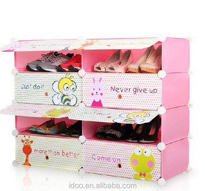 Plástico <span class=keywords><strong>barato</strong></span> simple dibujos animados diseño <span class=keywords><strong>Zapatero</strong></span> gabinete de almacenamiento para niños - Product Image 1