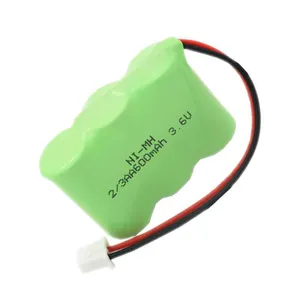 Bộ Pin Sạc Ni-MH 2/3AA 3.6V 600MAh Cho Điện Thoại Không Dây Có Đầu Nối EH