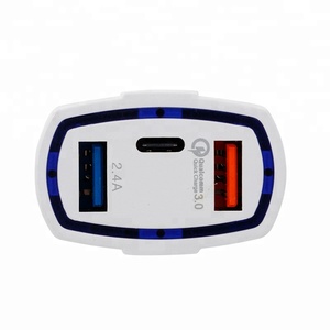 CE Rohs одежда высшего качества 5 V 3,1 <span class=keywords><strong>A</strong></span> 3 порты и разъёмы dual usb мини автомобильное зарядное устройство светодио дный экран - Product Image 6