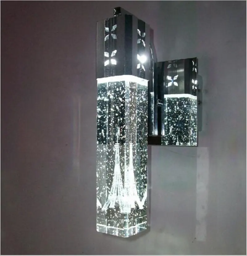 Blase Kristall Spalte Nacht Led-lampen lampe 4 W Wohnzimmer Spiegel Front Wand licht