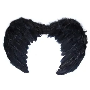 Halloween Costumes Christmas Fancy Dress Black White Feather Angel Wings