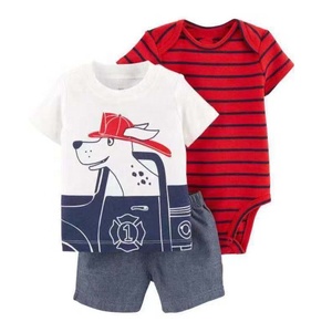 Ensemble 3 pièces de vêtements de qualité supérieure <span class=keywords><strong>pour</strong></span> bébé garçon, chemise barboteuse <span class=keywords><strong>pour</strong></span> nouveau-né, collection - Product Image 3