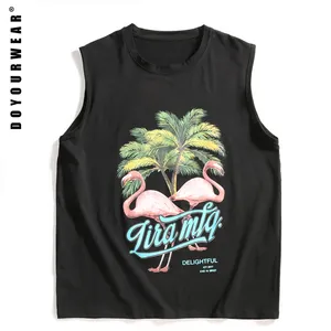 Work out gym printing logo custom mens tank top with high quality fabric