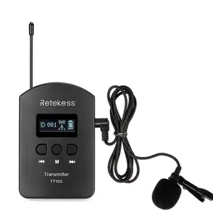 10MW Wireless UHF Transmitter for Tour Guide System Meeting Church Interpretation Retekess TT103