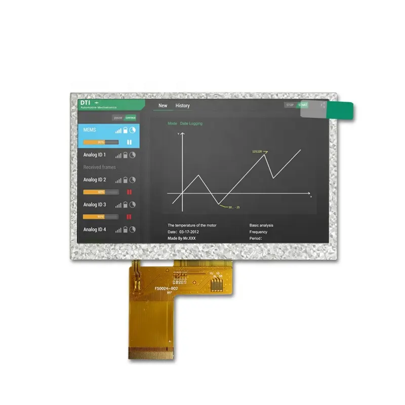 Modul Peraga Lcd Tft Layar Sentuh, Antarmuka Rgb Resolusi 480X272 5 Inci