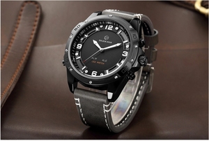 GOLDENHOUR GH110 nuovo stile Led Display accendino orologio allarme 30M orologio <span class=keywords><strong>da</strong></span> <span class=keywords><strong>polso</strong></span> <span class=keywords><strong>da</strong></span> uomo resistente all'acqua - Product Image 3