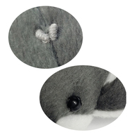Porte-clés animal en peluche personnalisé bébé baleine et requin