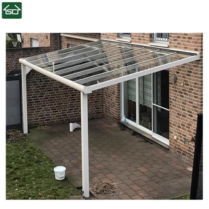 Pergola extérieure en aluminium de style allemand 4x3m, pergola de balcon, toit en polycarbonate - Product Image 6