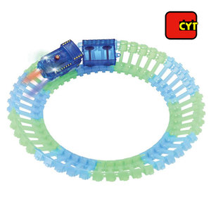 Montaggio flessibile tracce elettrico incandescente treno modello set con 100 pz - Product Image 4