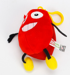 Más popular Diseño de Moda de peluche de felpa de dibujos animados llavero cara sonriente ojos grandes coche bolsa colgante - Product Image 1