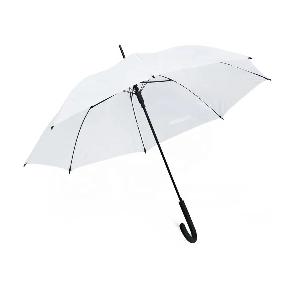 Guarda-chuva branco impermeável personalizado, 100 peças impressão sem mínimo
