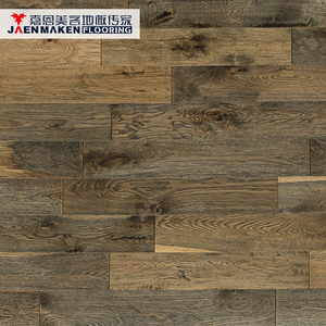 18mm ahumado de roble sólido mano raspada cepillado de alambre de pisos de madera - Product Image 5