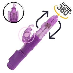 Silicone spinta rotazione G Spot Dildo doppia figa coniglio sesso vagina vibratore per le donne femminile clitoride giocattolo del sesso online sex <span class=keywords><strong>shop</strong></span> - Product Image 1