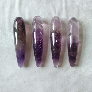 Sichere natürliche Amethyst Quarz Kristall Massage Yoni Zauberstäbe Kristall sexy Dildos Penis - Product Image 2