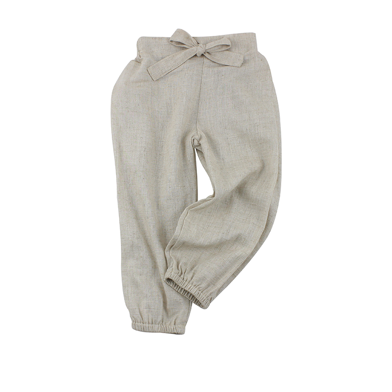 Простые льняные длинные брюки для молодых девушек, зимние шаровары, брюки для девочек
