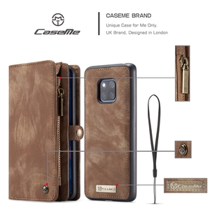 CaseMe 008 Serie 2 in 1 Slot Per Schede di Stile Del Raccoglitore Staccabile Supporto di Cuoio Della Copertura di Caso per <span class=keywords><strong>Huawei</strong></span> <span class=keywords><strong>Mate</strong></span> <span class=keywords><strong>20</strong></span> <span class=keywords><strong>Pro</strong></span>