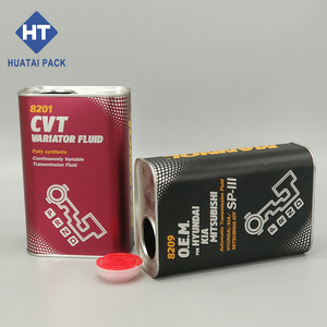 Lata de aceite de motor cuadrada de 1L, fabricante de latas de aceite de motor de estilo F de revestimiento, latas oblonas - Product Image 6