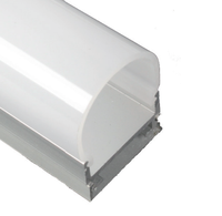 Profilés en aluminium anodisé fins et plats pour diffuseur LED, lentille diffuseur givrée/transparente/opale, couvercle en PC pour bande lumineuse LED